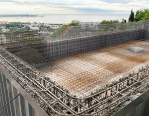 ferraillage pour un bassin en béton