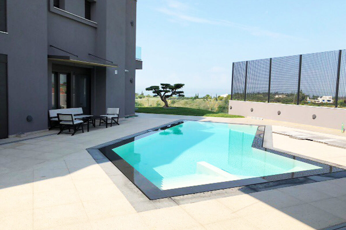 Piscine design, béton armé